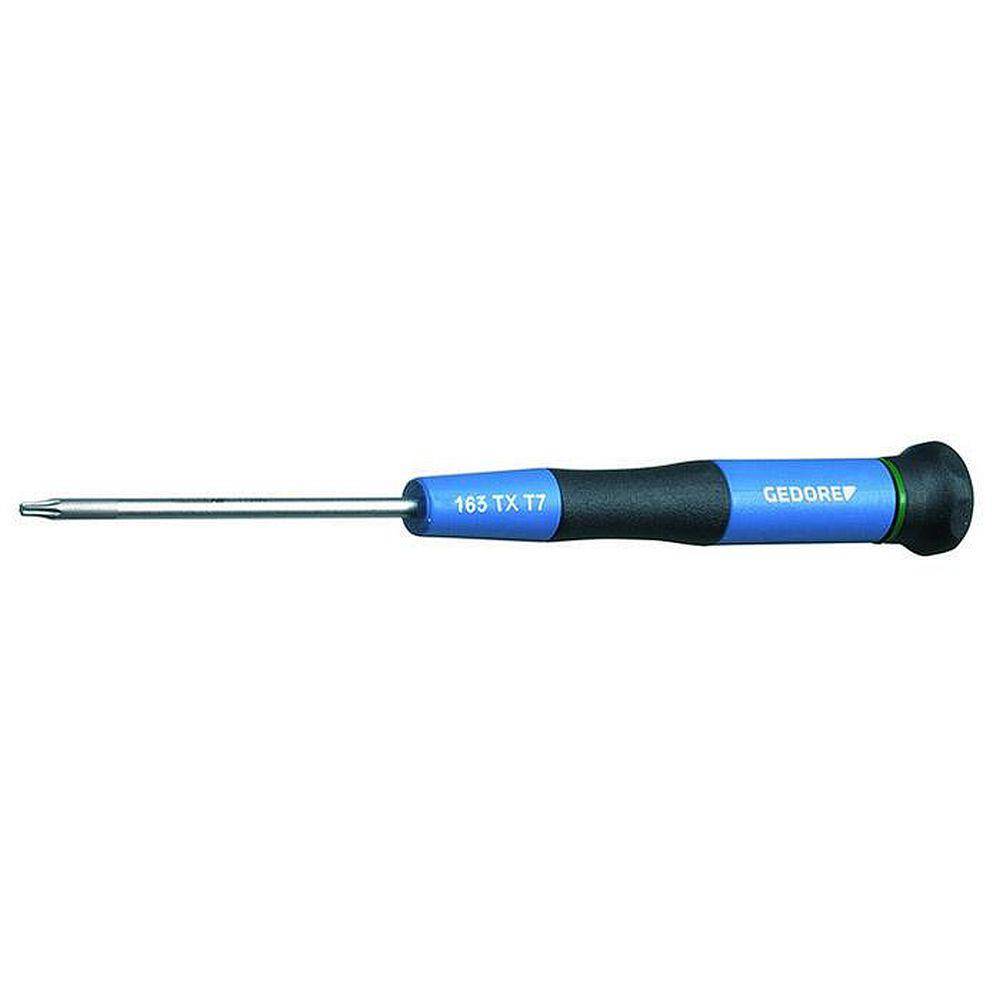 Elektronik-Schraubendreher für Innen-TORX®-Schrauben - Abtriebsgröße T6 - Schraubenmaß M2 - SW Torx 1,69 mm - Klingenlänge 60 mm - Länge 155 mm