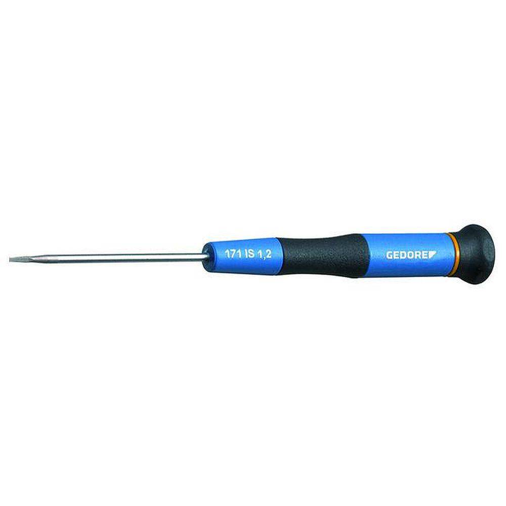 Elektronik-Schraubendreher für Schlitzschrauben - Schneidenbreite 2,5 mm - Länge 170 mm - Klingenlänge 75 mm - Klingendurchmesser 2,5 mm