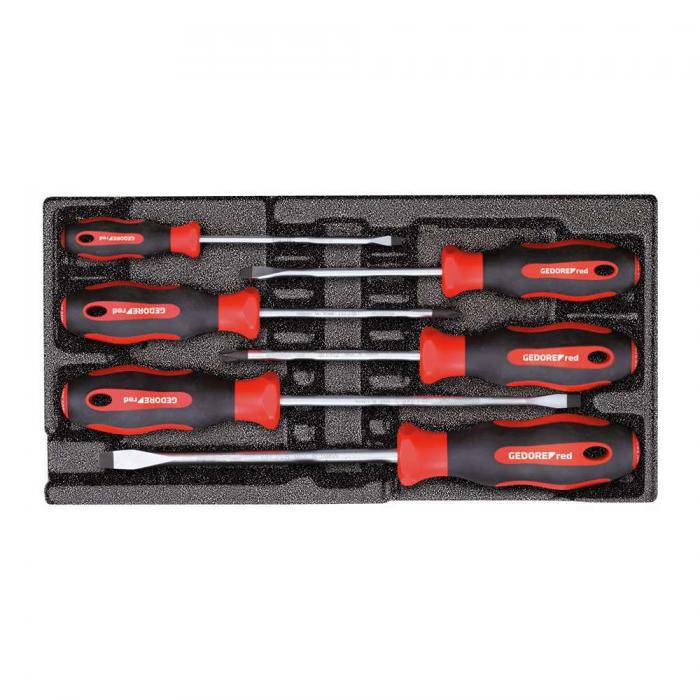 GEDORE red Schraubendreher-Satz - im 1/3 Schaumstoffmodul - 6-teilig