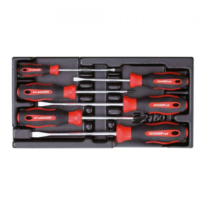 GEDORE red Schraubendreher-Satz - im 1/3 Schaumstoffmodul - 6-teilig