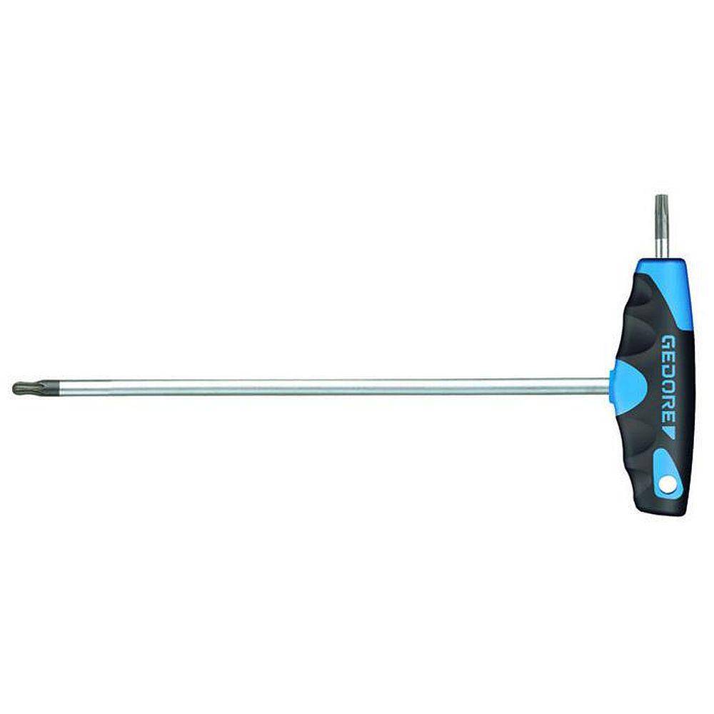 Winkelschraubendreher mit 2 Komponenten-T-Griff - für Innen-TORX® Schrauben - Abtriebsgröße T20 - Schraubenmaß M4-M5 - SW 3,86 mm - Länge 152 mm