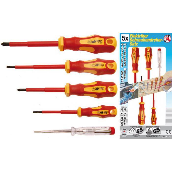 VDE Elektriker Schraubendreher Satz - 5-tlg.