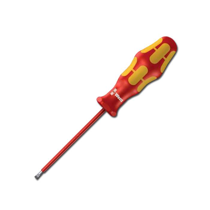 Schlitzschraubendreher VDE - Klingenbreite - 2,5 mm Wera - Klingenstärke 0,4 - Gesamtlänge 161