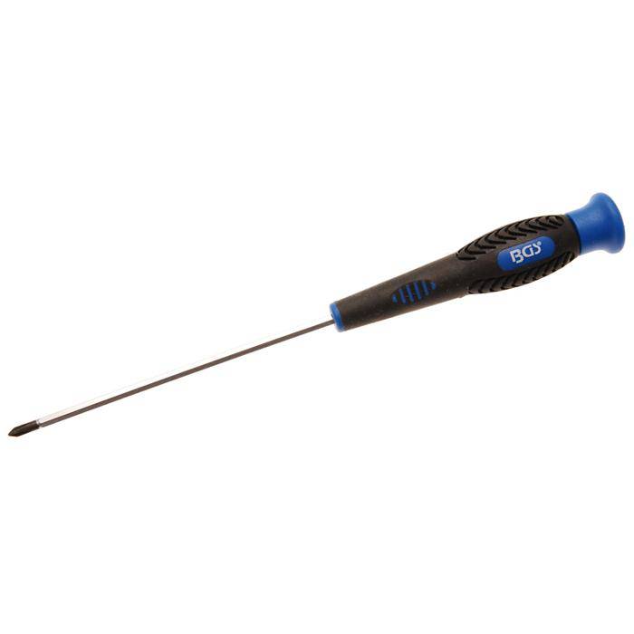 Schraubendreher -Kreuz PH0x100 mm - CR-Mobyldän-Stahl - rutschfester Zweikomponenten-Griff