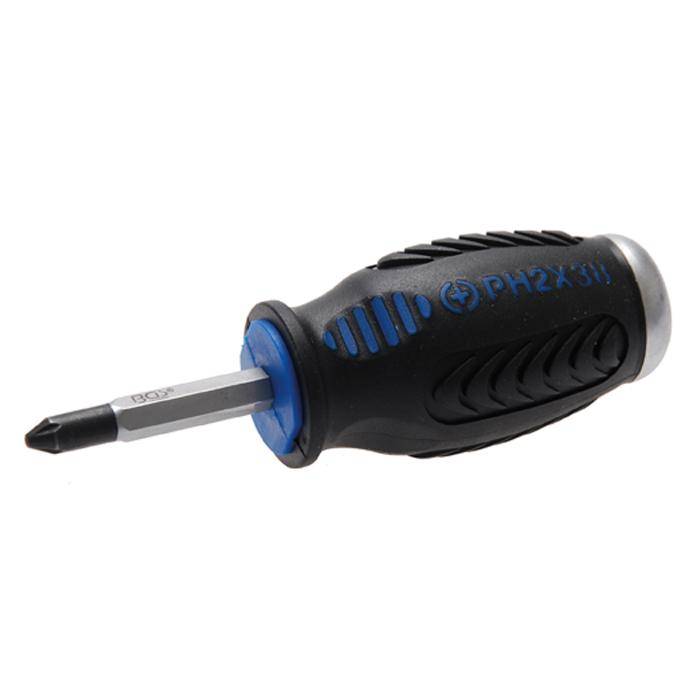 Schraubendreher -Kreuz PH2x38 mm - CR-Mobyldän-Stahl - rutschfester Zweikomponenten-Griff