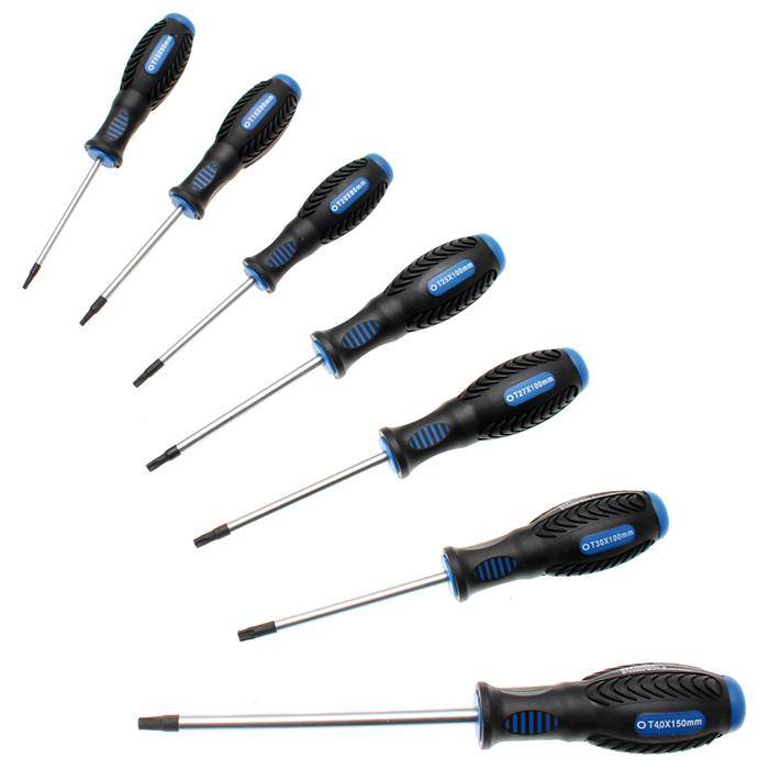 T-Profil Schraubendreher-Satz - T10 bis T40 - CRO-MO-Stahl