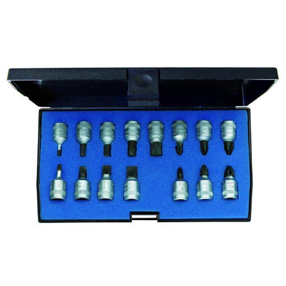 Schraubendreher-Satz 1/4" - 15-teilig - IN-IS-PH-PZ