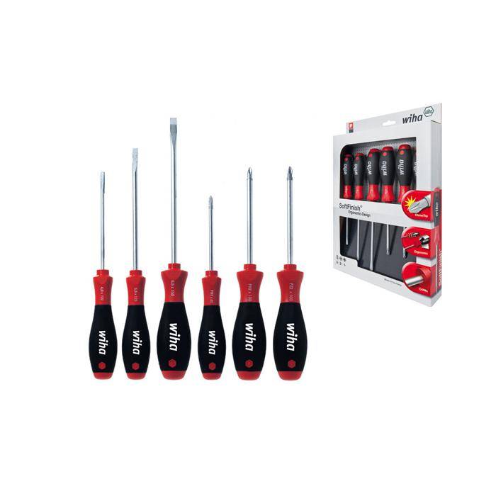 Schraubendreher SoftFinish® - Satz (6-tlg) - Schlitz/Phillips/Pozidriv - 302 HK 601