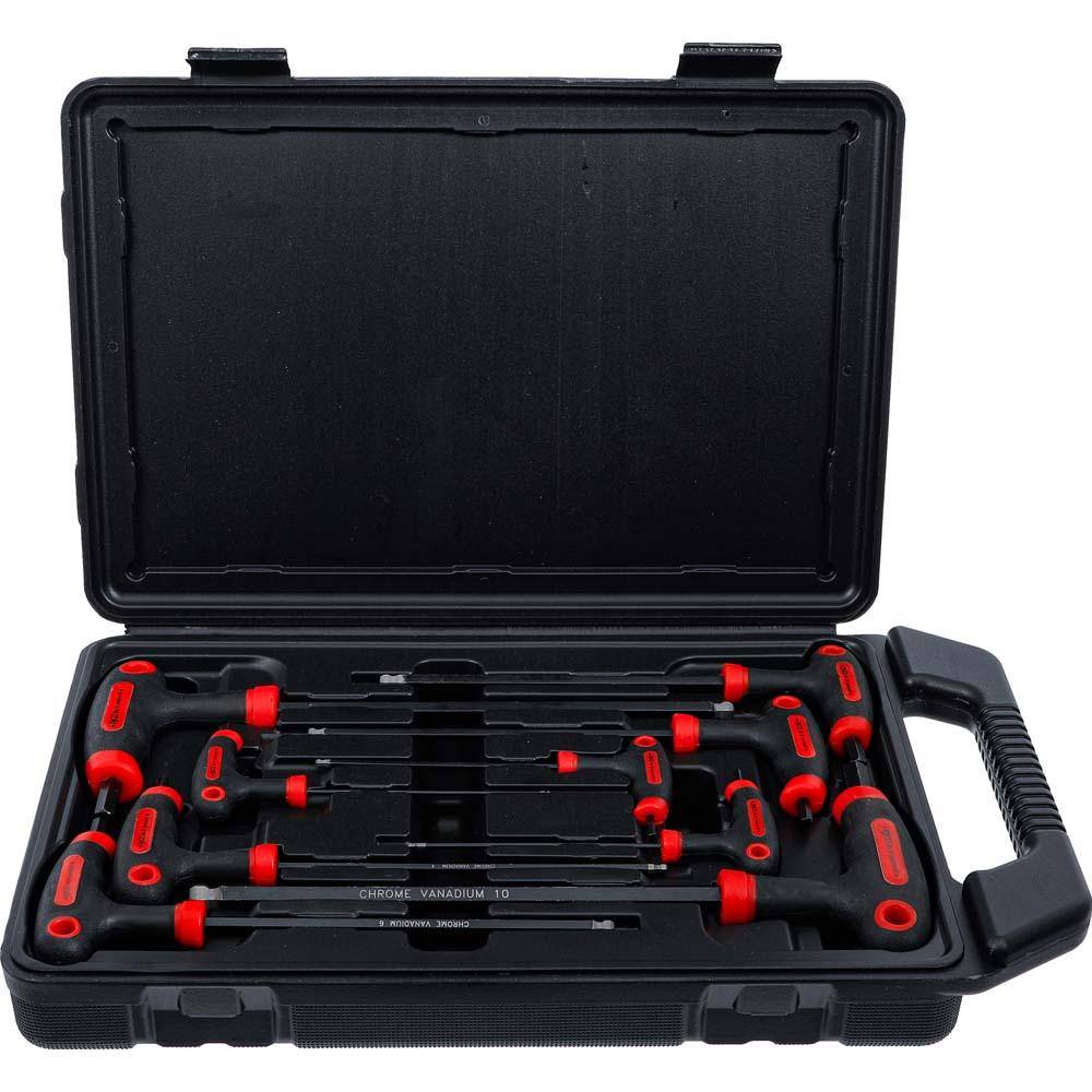 T-Griff-Schlüsselsatz für Innen-Sechskant-Schrauben - 9-teilig