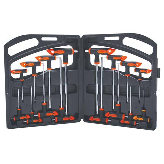 Innensechskant- und T-Profil Winkelschlüsselsatz -16-tlg.