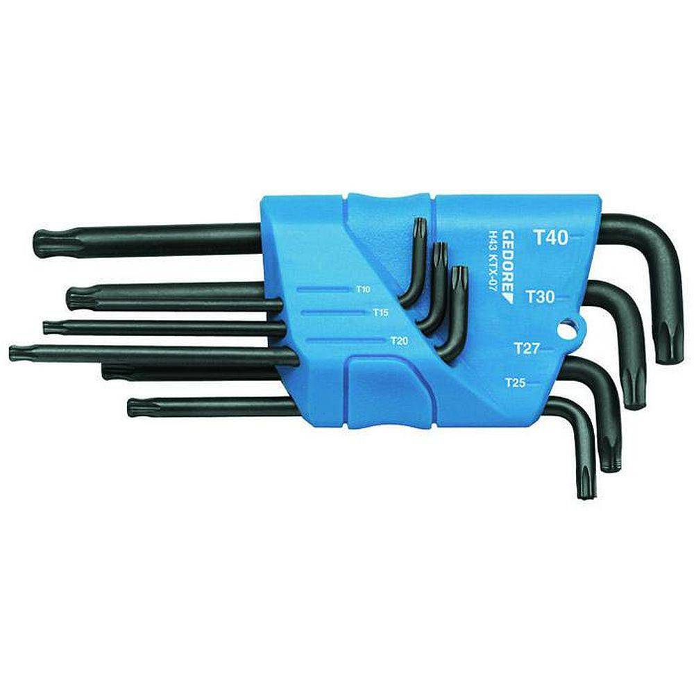 Winkelschraubendreher-Satz im Halter - 7-teilig -für Innen-TORX® Schrauben - T10 bis T40