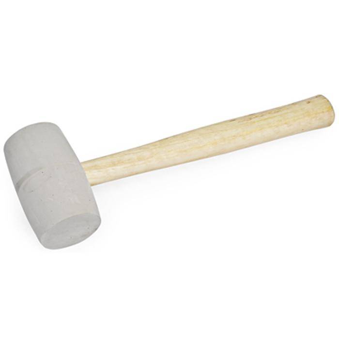 Gummihammer - Material Griff Holz - Material Kopf Gummi - Gewicht 0,742 kg - Farbe Hammerkopf weiß