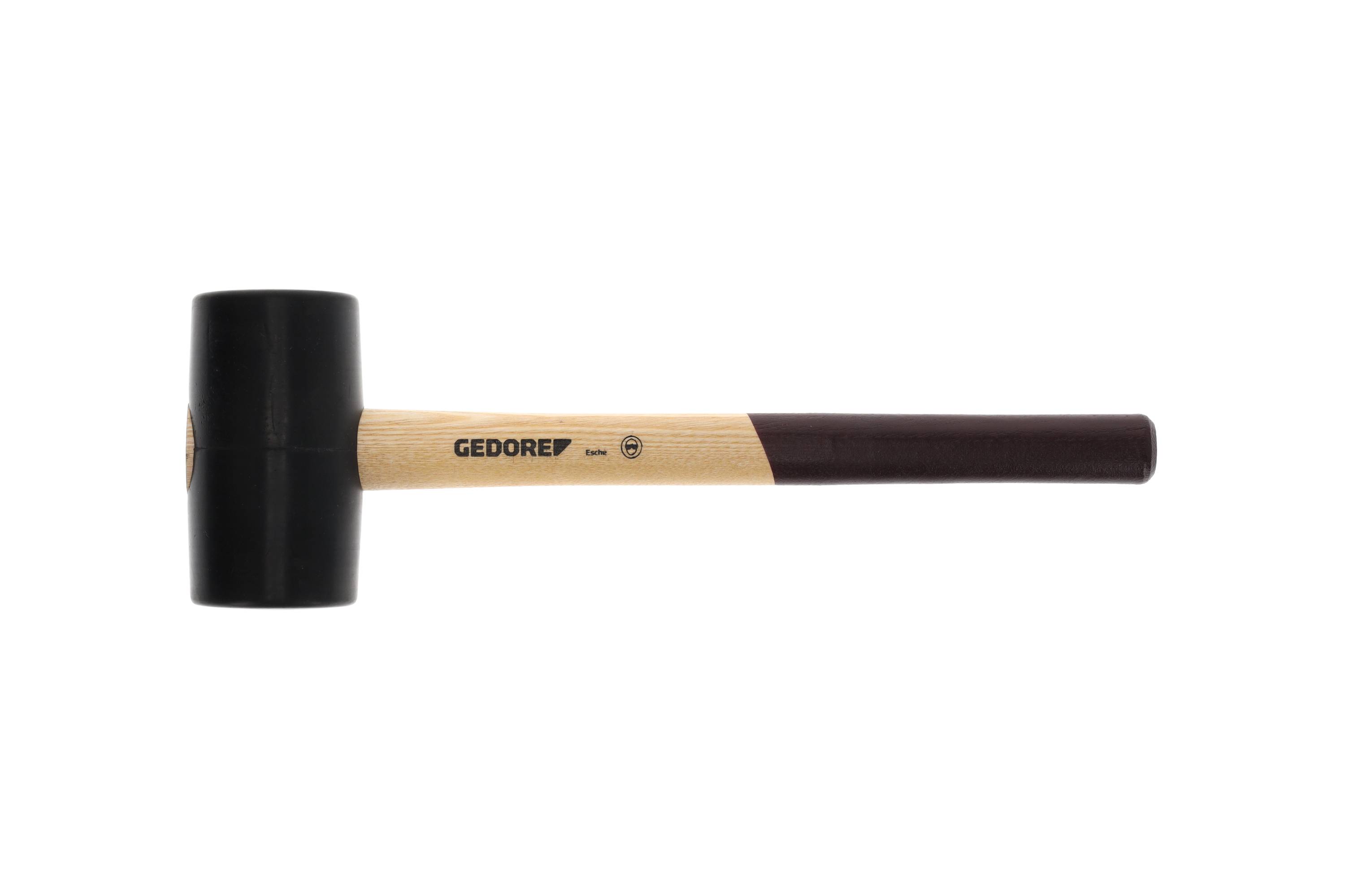 Gummihammer - harte Ausführung - Kopf-Ø 65 mm - Kopfform flach/flach - Kopflänge 115 mm - Gesamtlänge 340 mm - Gewicht 0,63 kg