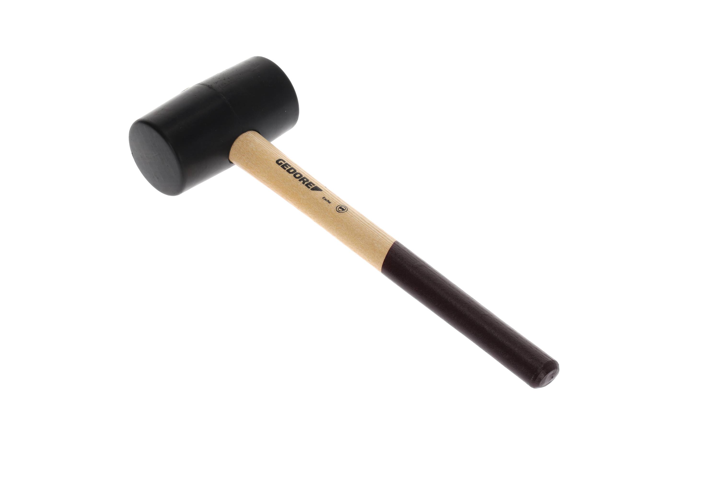Gummihammer - harte Ausführung - Kopf-Ø 65 mm - Kopfform flach/flach - Kopflänge 115 mm - Gesamtlänge 340 mm - Gewicht 0,63 kg
