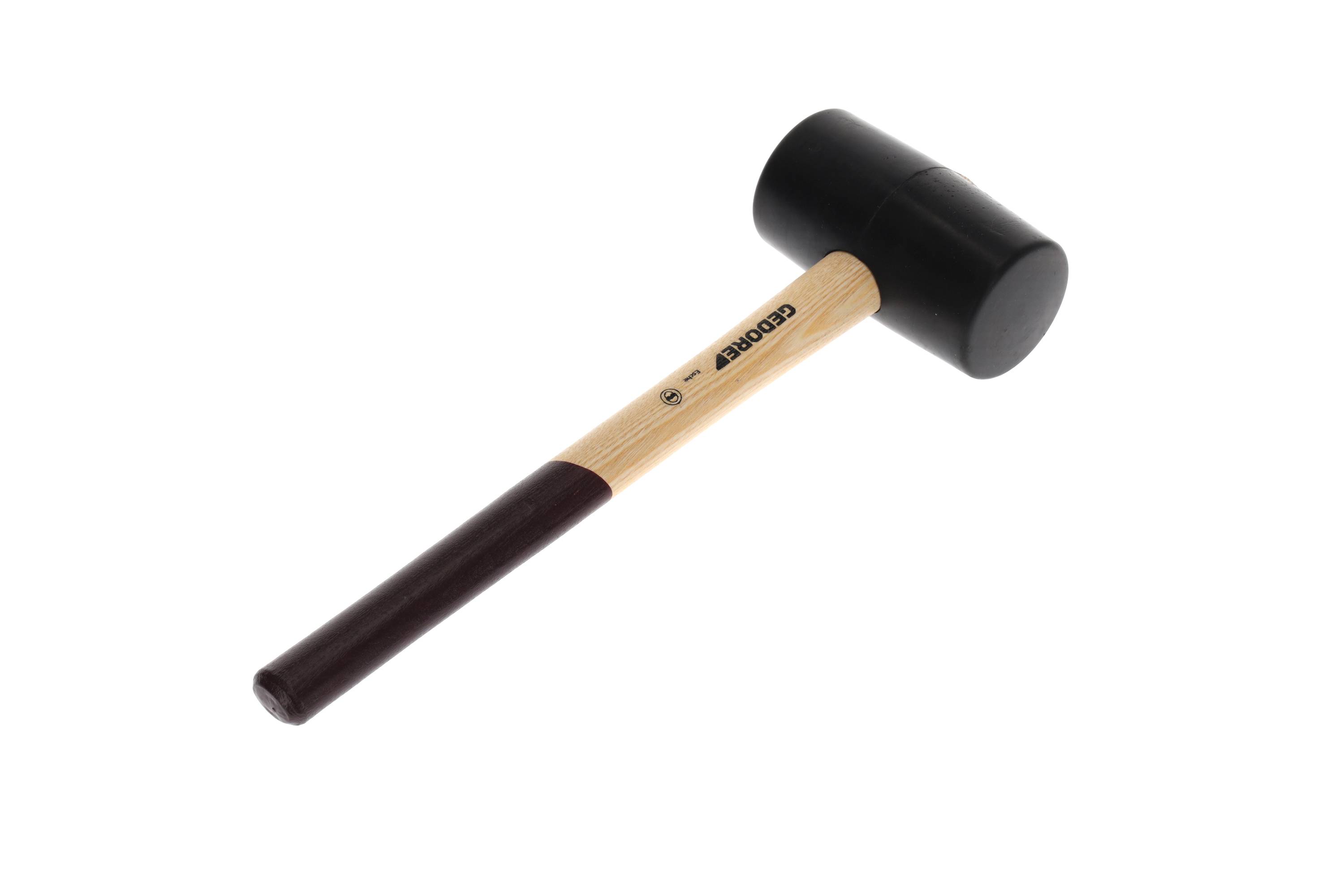 Gummihammer - harte Ausführung - Kopf-Ø 65 mm - Kopfform flach/flach - Kopflänge 115 mm - Gesamtlänge 340 mm - Gewicht 0,63 kg