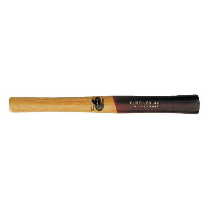 Ein Holzbaseballschläger mit einem hellen Griff und dunklem Fass, beschriftet mit „SIMPLEX 40 surplus