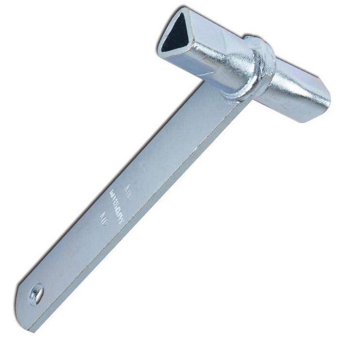 Feuerwehr-Dreikantschlüssel - Stahl verzinkt - M10-M12 zum Öffnen von Absperrpfosten