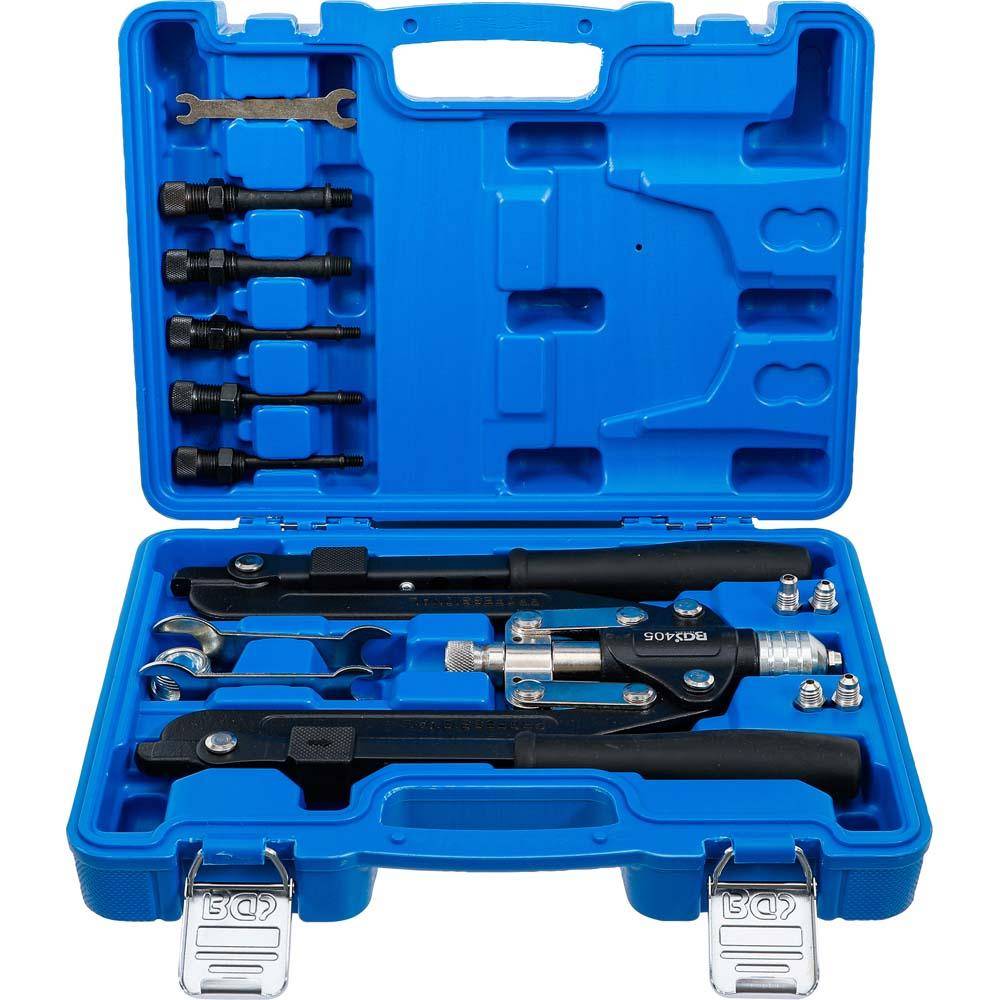 Handnietzange - 3,2 mm bis 6,4 mm - Scheren-Ausführung - im Koffer