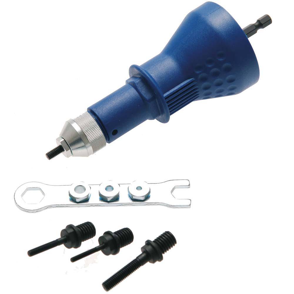 Nietmutternaufsatz für Bohrmaschinen - für Nietmuttern M3, M4, M5, M6