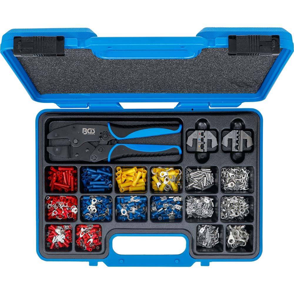 Crimpzangensatz mit 1000 Kabelschuhen