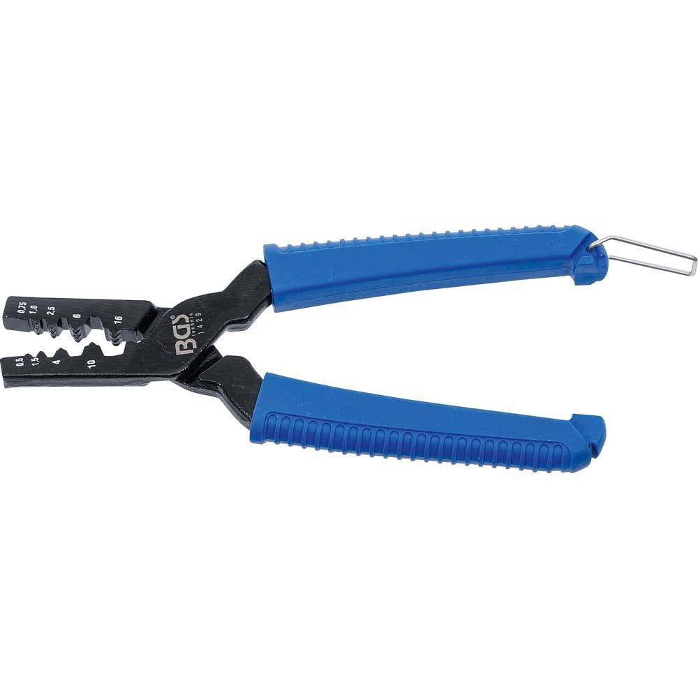 Kabelschuh-Presszange für Aderendhülsen 190mm - bis 16,0 mm²