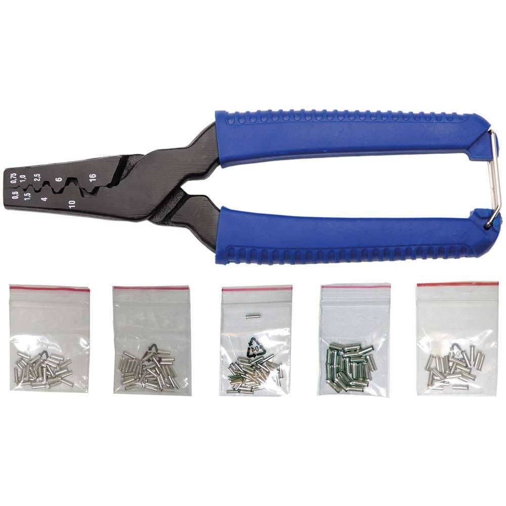 Aderendhülsen-Zange inkl. 150 Hülsen-190mm