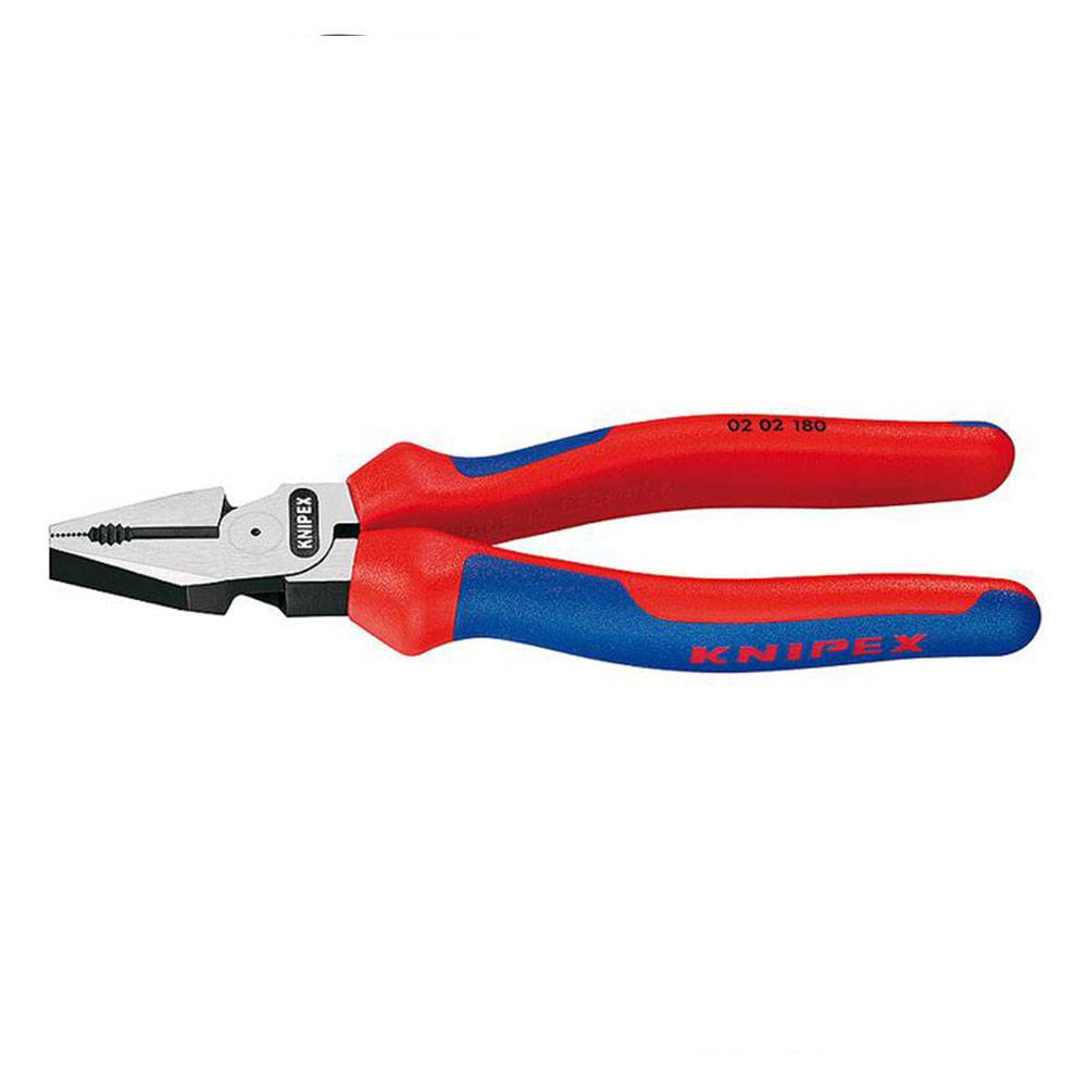 Kraft-Kombizange - Länge 180 mm - schwarz atramentiert - poliert - mit Mehrkomponenten-Hüllen