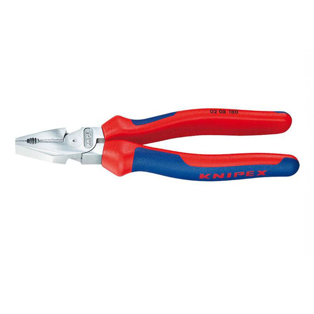 Kraft-Kombizange - verchromt - Länge 180 mm - mit Mehrkomponenten-Hüllen