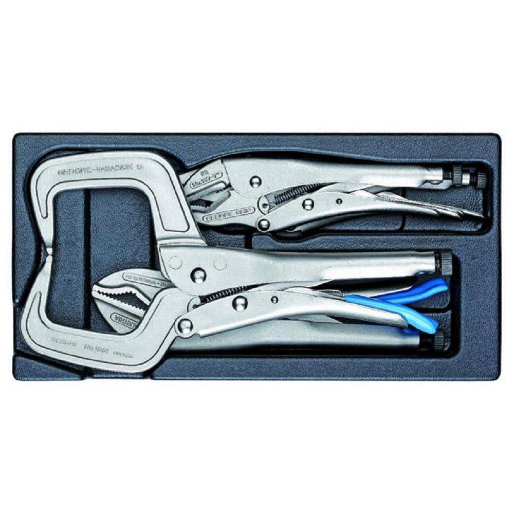 Gripzangen-Sortiment - in 1/3 ES-Modul - Gewicht 1,970 Kg