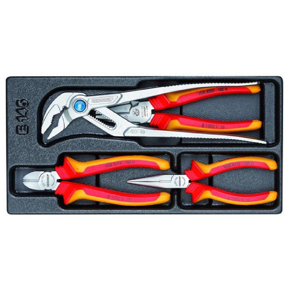 VDE-Zangen-Sortiment - in 1/3 ES-Modul - 4-teilig