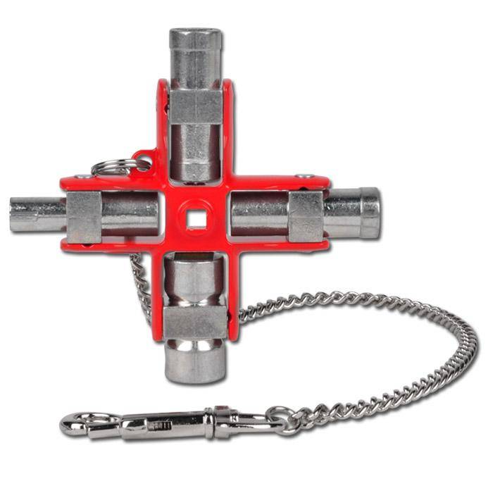 Schaltschrank-Schlüssel - Multifkts.Schlüssel 9 in 1 - Kreuzgröße 97x92mm