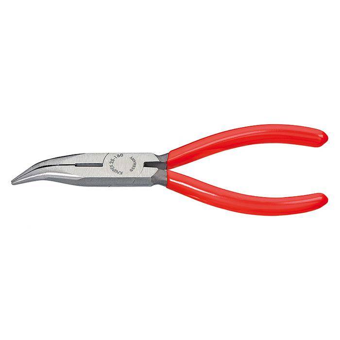 Flachrundzange mit Schneide - 40° Winkel - mit Kunststoff überzogen - 160 mm
