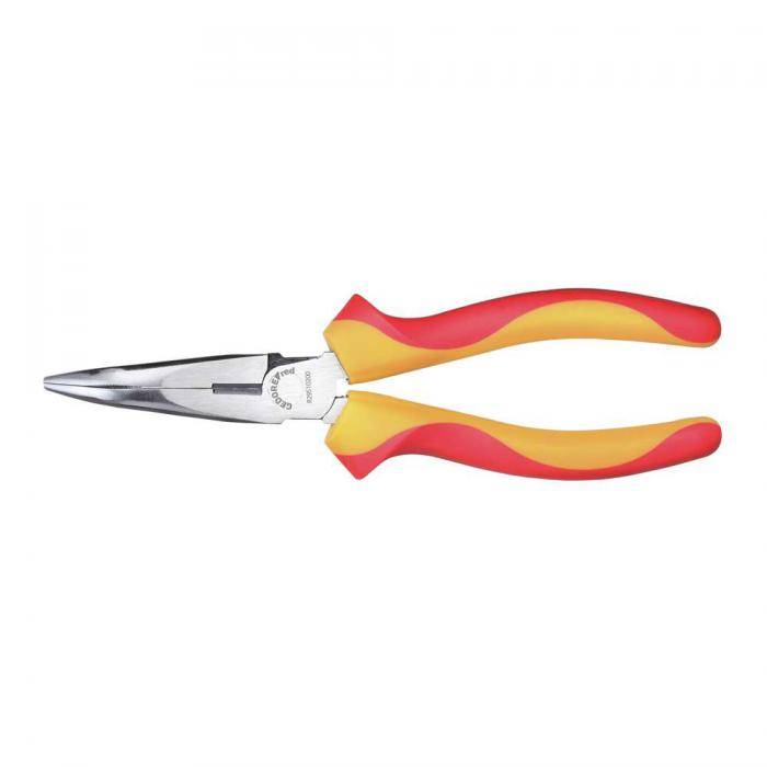GEDORE red VDE-Flachrundzange - Spezial-Werkzeugstahl - 45° abgewinkelt