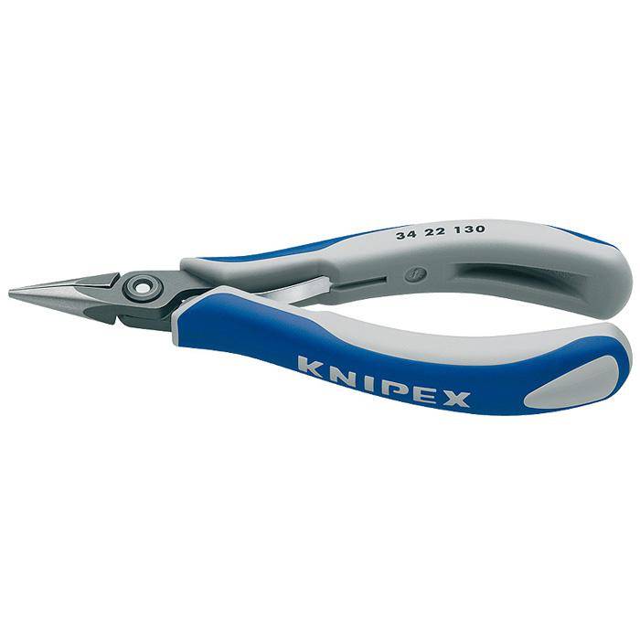 Präzisions-Elektronik-Greifzange - 135 mm - flach, runde Backen - mit Mehrkomponenten-Hüllen