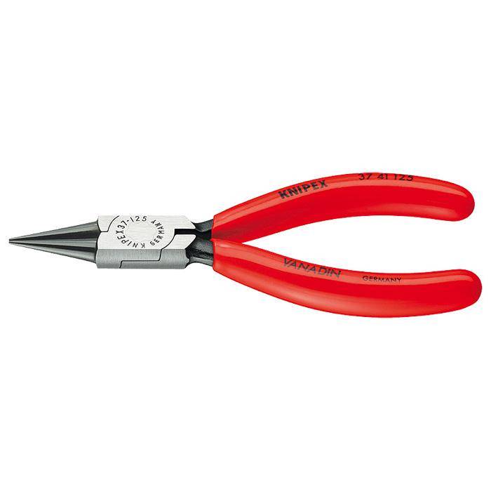 Greifzange - runde Backen - schwarz atramentiert - poliert - mit Kunststoff überzogen