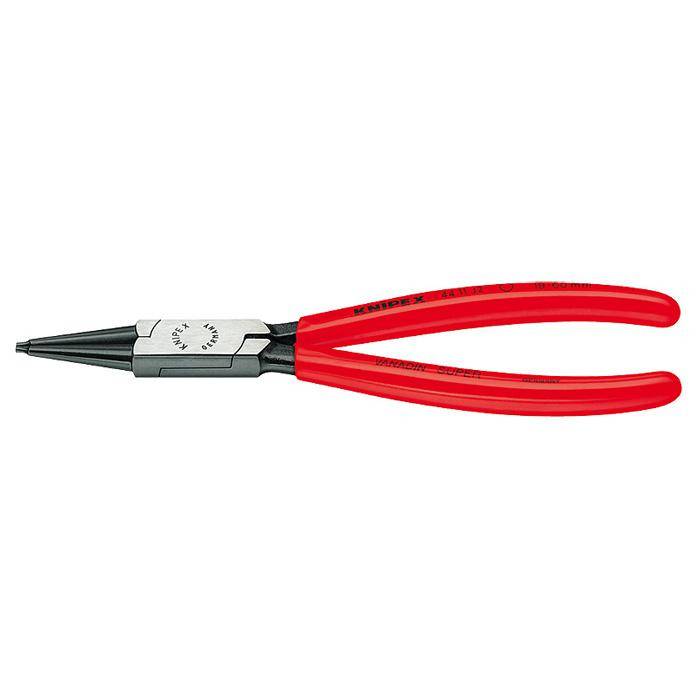 Sicherungsringzange - 180 mm - DIN 5256 C, gerade Spitzen - Kapazität für Bohrungs-Ø 19-60 mm - Spitzen Ø 1,8 mm - schwarz atramentiert