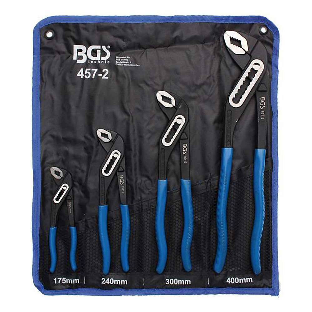 Wasserpumpenzangen Satz - mit Klemmschutz - in Profi-Qualität - 4-tlg.