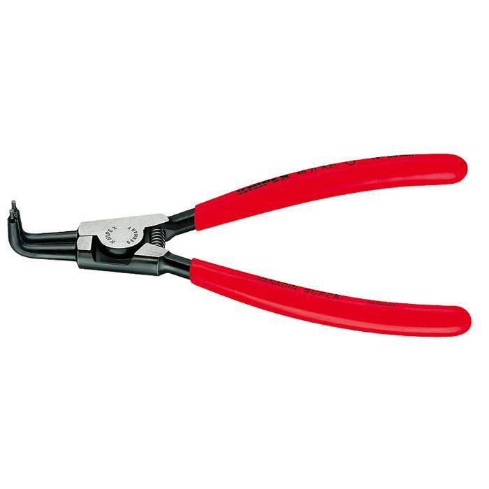 Sicherungsringzange - 125 mm - DIN 5254 B, 90° gewinkelte Spitzen - schwarz atramentiert - poliert - Kapazität für Wellen-Ø 10-25 mm - Spitzen Ø
