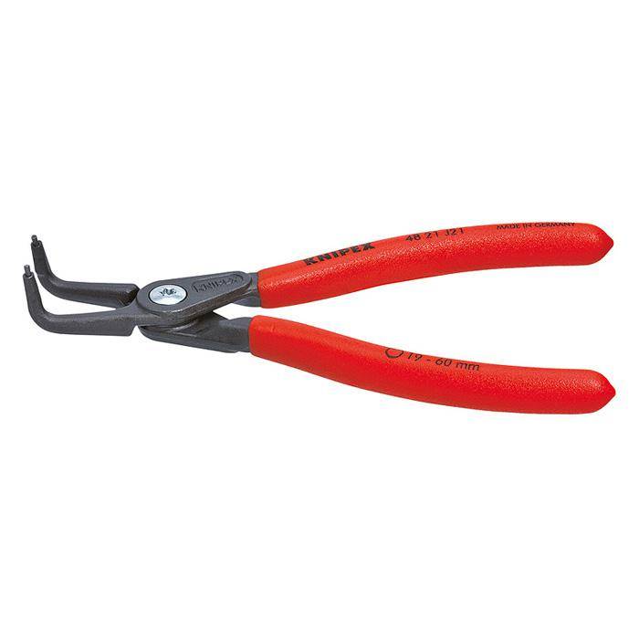 Präzisions-Sicherungsringzange - 210 mm - DIN 5256 C, gerade Spitzen - grau atramentiert - Kapazität für Bohrungs-Ø 40-100 mm - Spitzen Ø 2,3 mm