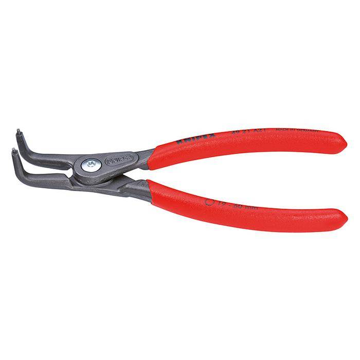 Präzisions-Sicherungsringzange - 210 mm - DIN 5254 B, 90° gewinkelte Spitzen - Kapazität für Wellen-Ø 40-100 mm - Spitzen-Ø 2,3 mm