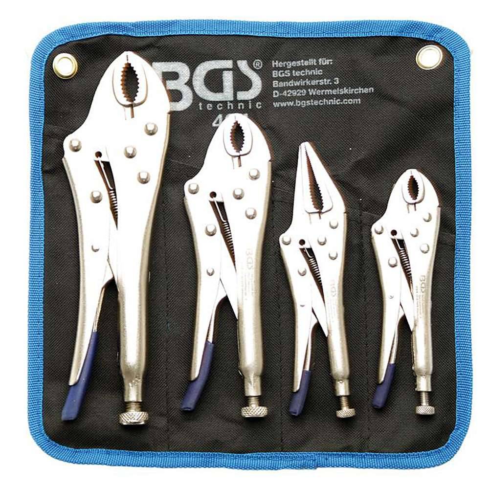 Gripzangensatz - 125 mm bis 250 mm - 4-teilig - Chrom-Vanadium-Stahl