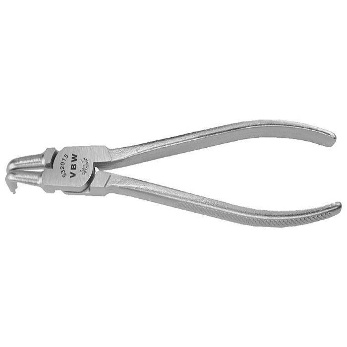 Sicherungsringzange 90º für Innenringe - CV-Stahl - Länge 125 mm - D-Form - Ringgröße min/max 8mm / 13mm