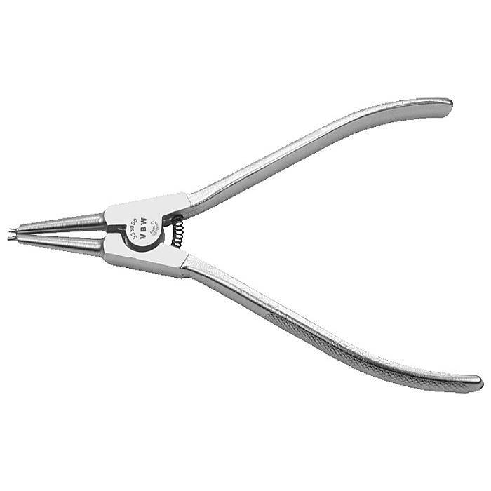 Sicherungsringzange für Außenringe - CV-Stahl - Länge 140 mm - Ringgröße min/max in mm 3/10