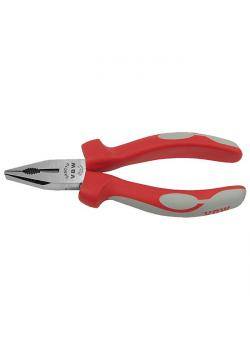 Rot und grau Zangen mit Gummigriff, mit einer Stahlgreiffläche.