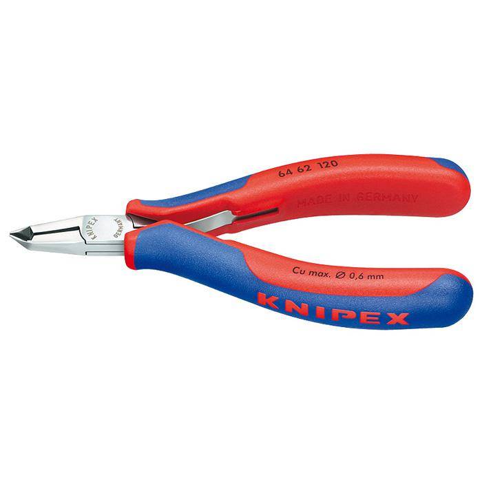 Vornschneider/Schrägschneider - 120 mm - spiegelpoliert - mit Mehrkomponenten-Hüllen - Minischneide, kleine Facette, 65 ° Winkel