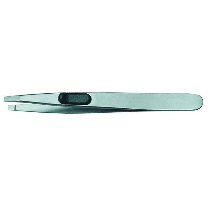 Präzisionspinzette - plane Greiffläche - blendfrei mattiert - 95 mm