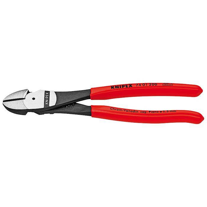Kraft-Seitenschneider - 140 mm - Schneidwert mittel 3,10 mm - Schneidwert hart 2 mm - Schneidwert Pianodraht 1,5 mm