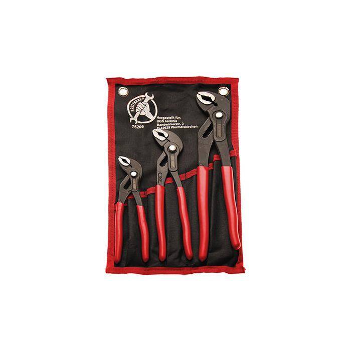 Wasserpumpenzangen-Satz - Länge 175, 240, 300 mm - 3-tlg.