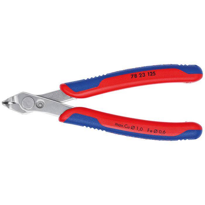 Electronic Super Knips® Präzisionszangen - poliert - 125 mm - 60° Winkel - mit Mehrkomponenten-Hüllen