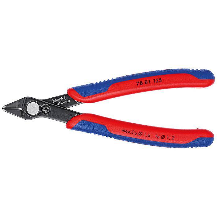 Electronic Super Knips® Präzisionszangen - brüniert - 125 mm - mit Mehrkomponenten-Hüllen